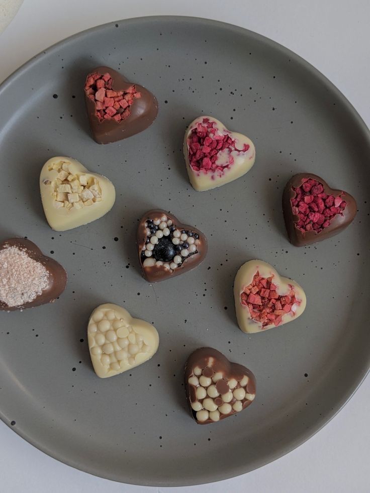 Chocolate heart's || sweet hearts loaded with dry flower and nuts