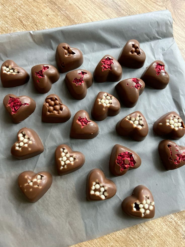 Chocolate heart's || sweet hearts loaded with dry flower and nuts