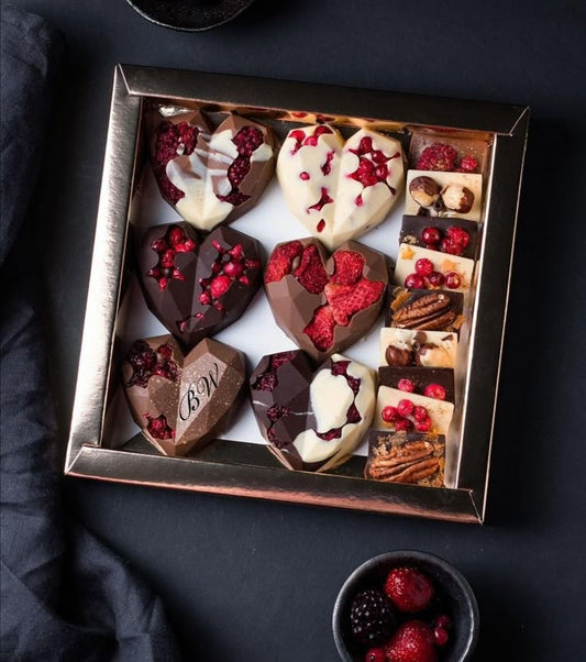 Modern heart nuts chocolate|| loaded with nuts. 10 piece