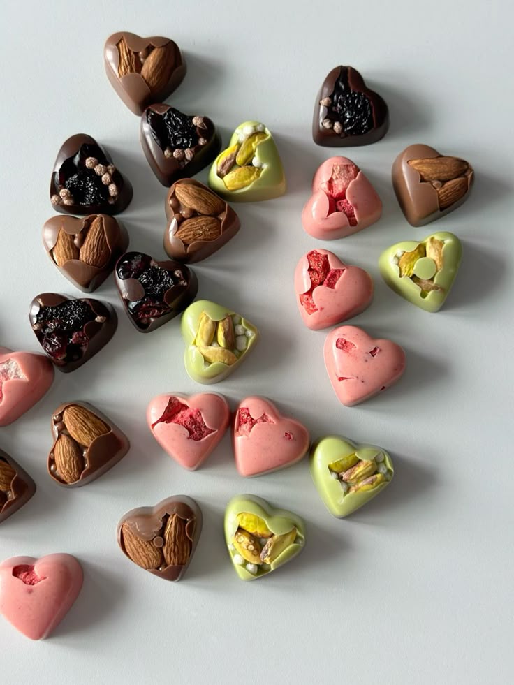 Chocolate heart's || sweet hearts loaded with dry flower and nuts